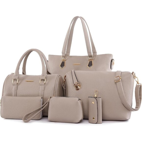 Purses and Handbags for Women Synthetic Leather Tote Crossbody Bags Satchel Purs